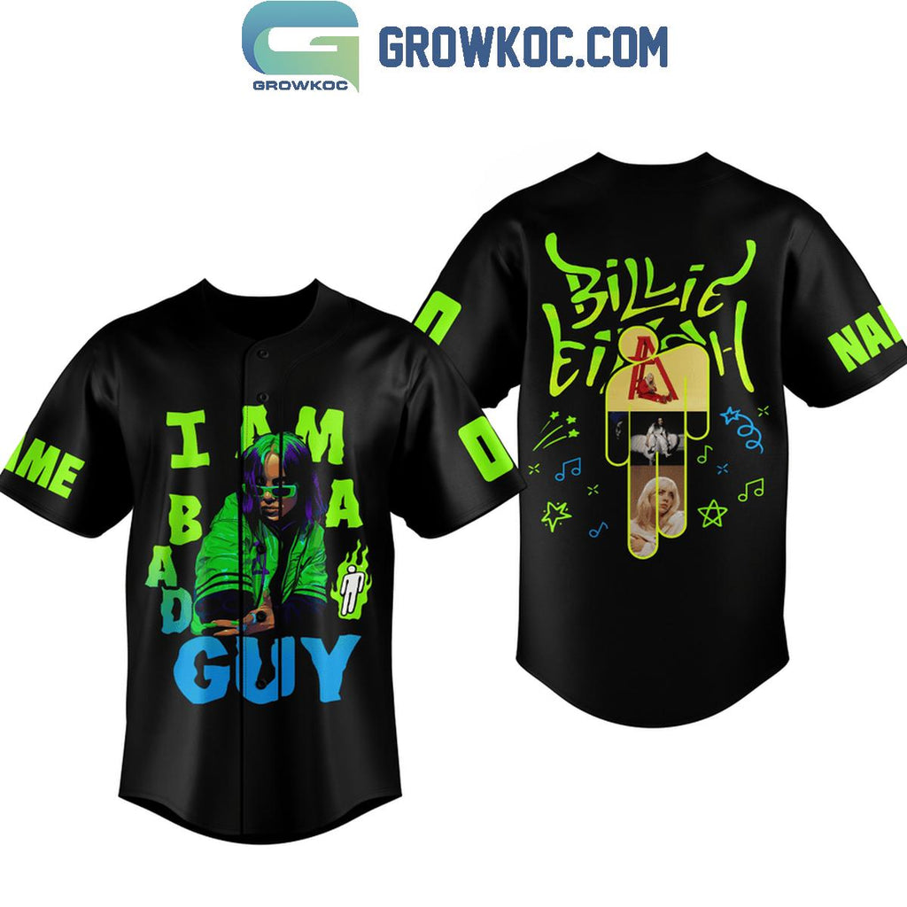 Billie Eilish I Am A Bad Guy Personalized Baseball Jersey