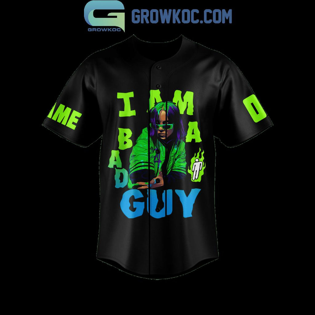 Billie Eilish I Am A Bad Guy Personalized Baseball Jersey