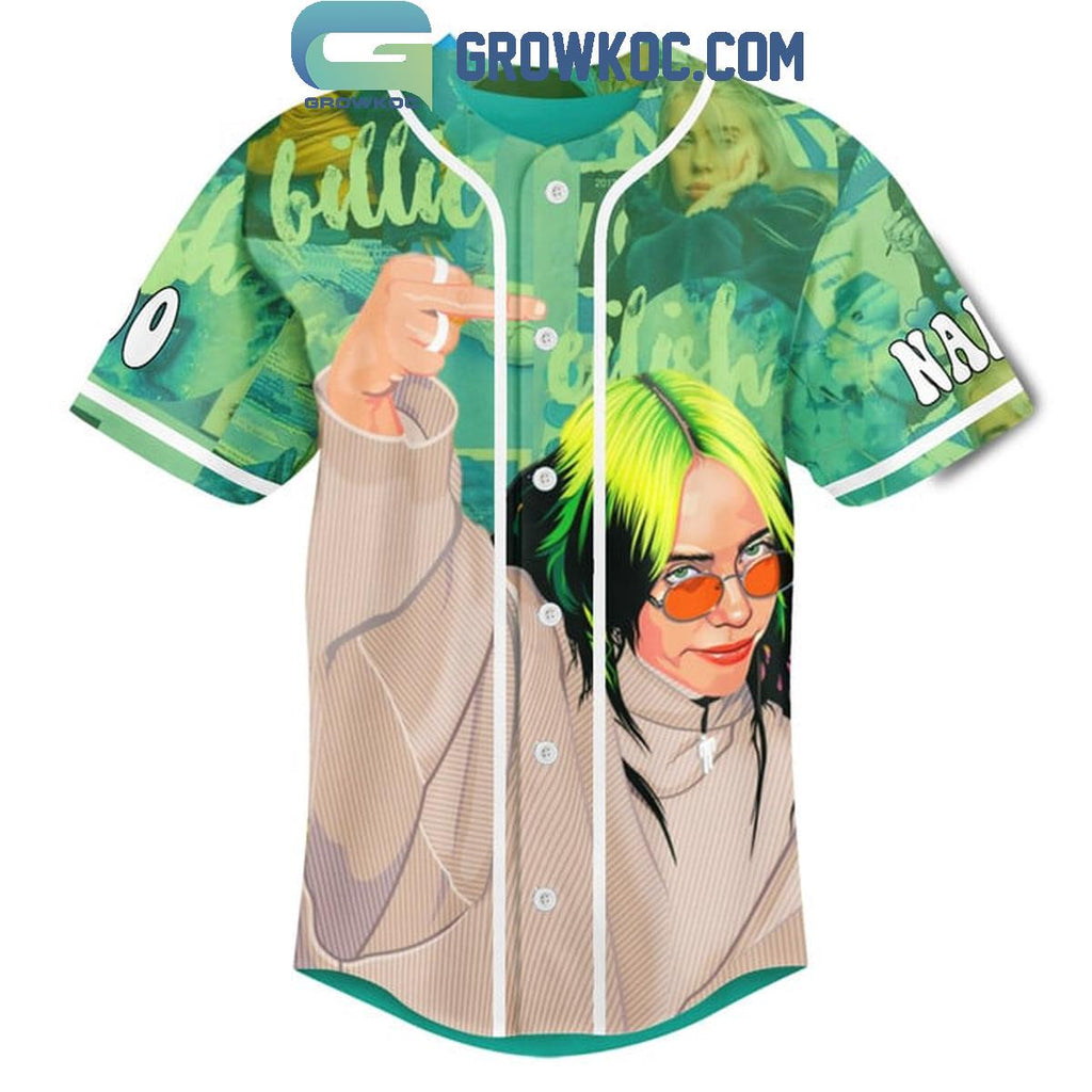 Billie Eilish I’m Remarkable Fan Personalized Baseball Jersey