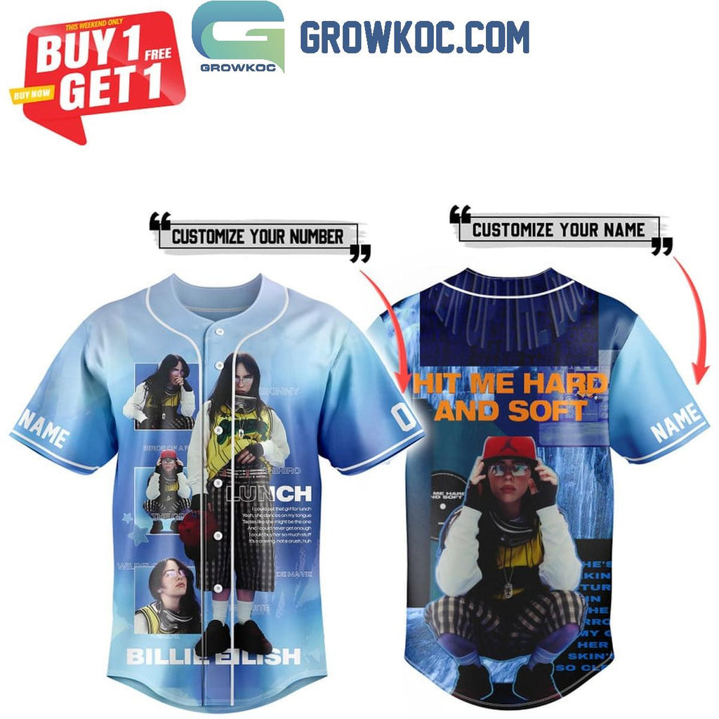 Billie Eilish Lunch With Hit Me Hard And Soft 2024 Personalized Baseball Jersey