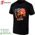 Bison American flag shirt