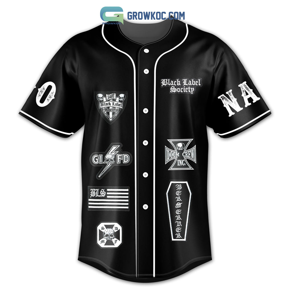 Black Label Society Strength Determination Merciless Forever Personalized Baseball Jersey