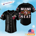 Black NBA Miami Heat Baseball Jersey