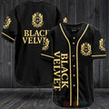 FASHION Black Velvet Canadian Whisky Baseball Jerseys Botton Shirt