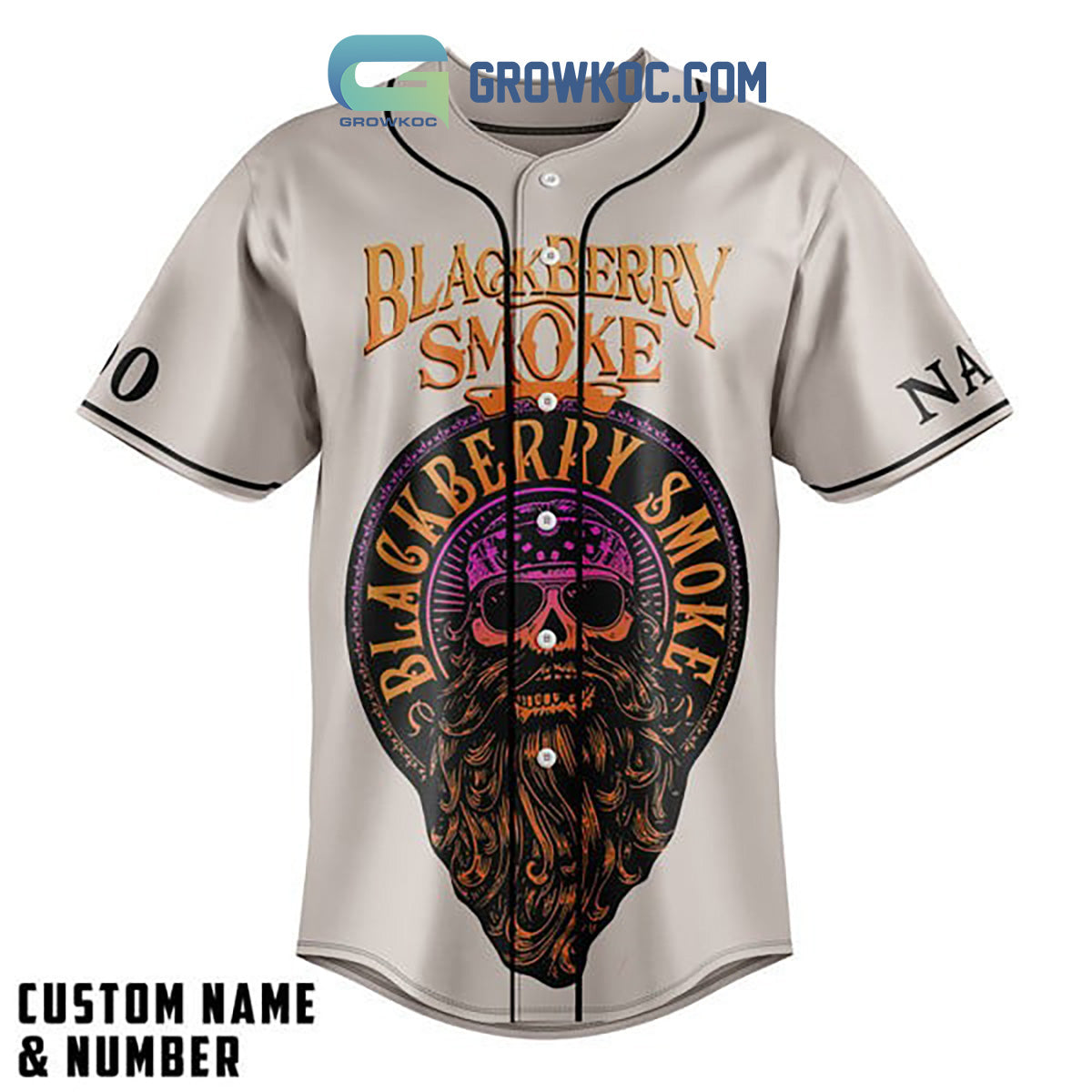Blackberry Smoke Be Right Here Personalized Baseball Jersey White Version