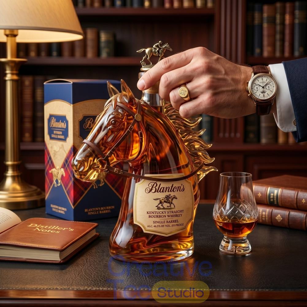 Blanton’s Bourbon “The Heritage” Sculptural Horse Head Whiskey Bottle