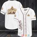 Blatz beer white brown Baseball shirt