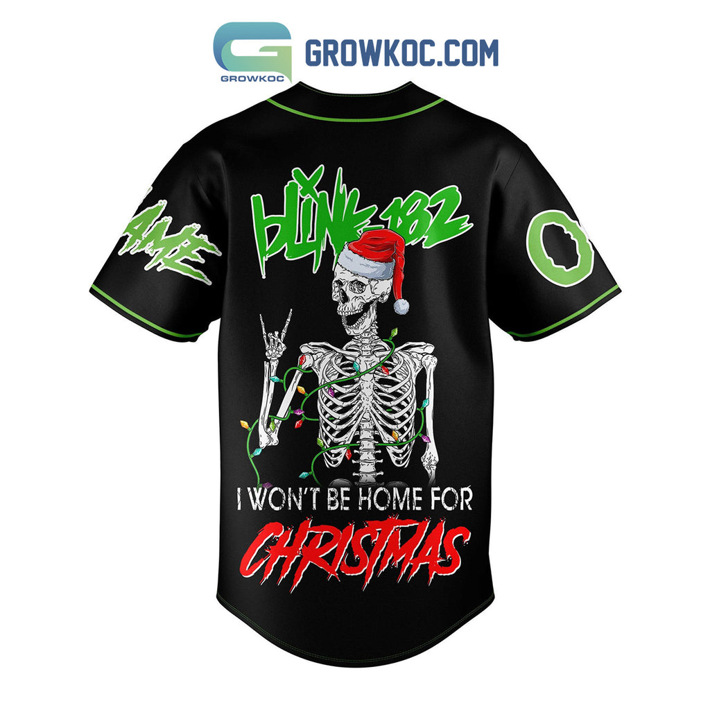 Blink 182 I Won’t Be Home For Christmas Personalized Baseball Jersey