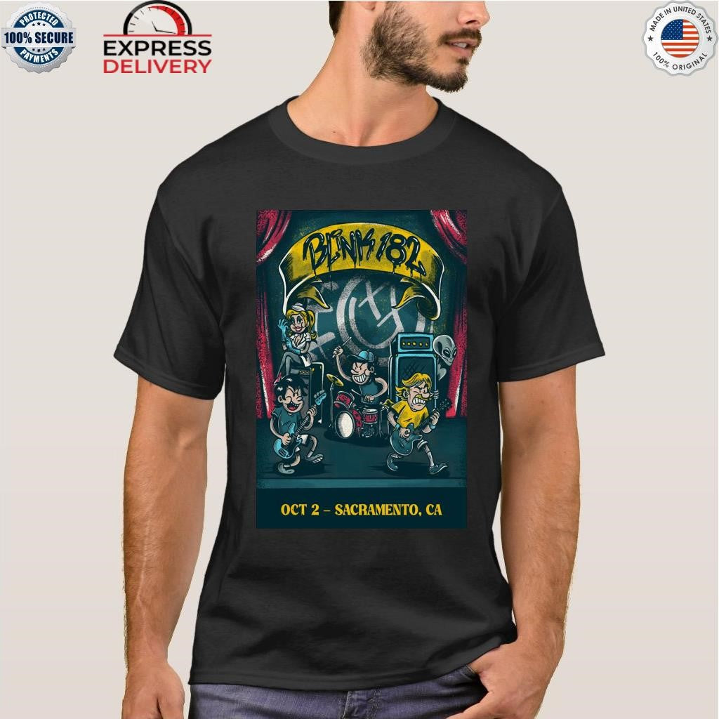 Blink 182 Oct 2 2025 Aftershock Festival in Sacramento CA Shirt