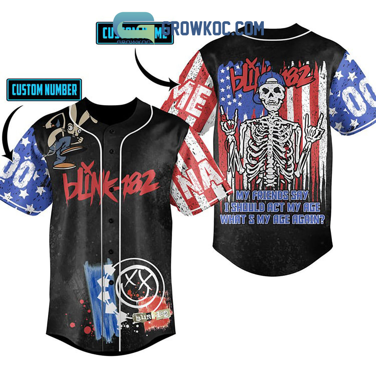 Blink 182 What Is My Age Again Personalized Baseball Jersey
