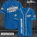 Blue Keystone Light Baseball Jersey