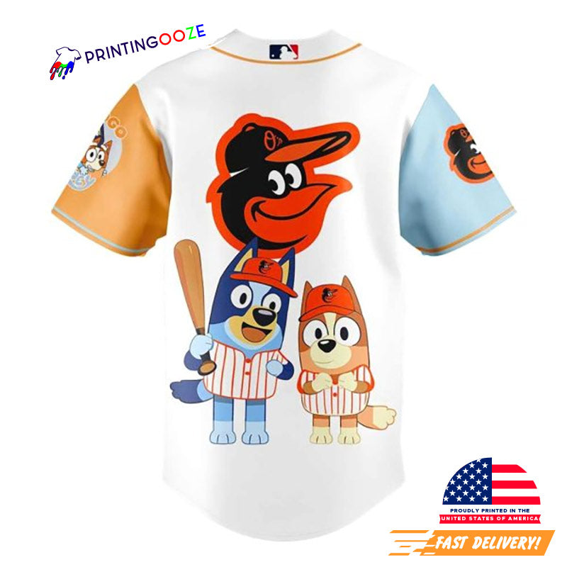 Bluey And Bingo Baltimore Orioles Baseball Jersey