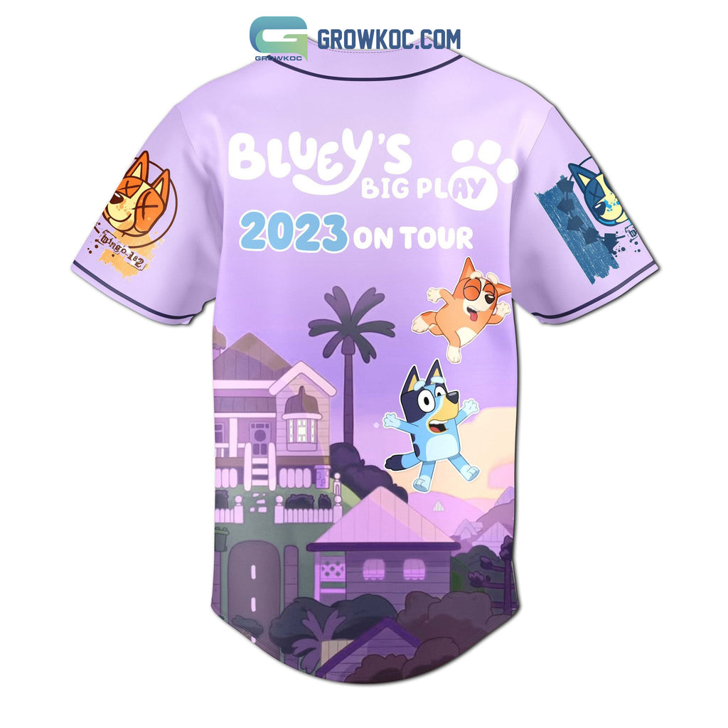 Bluey’s Big Play 2023 On Tour Custom Name Baseball Jersey