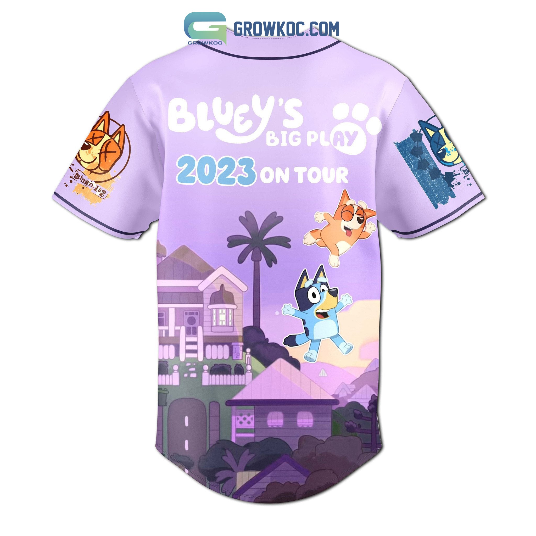 Bluey’s Big Play 2023 On Tour Custom Name Baseball Jersey