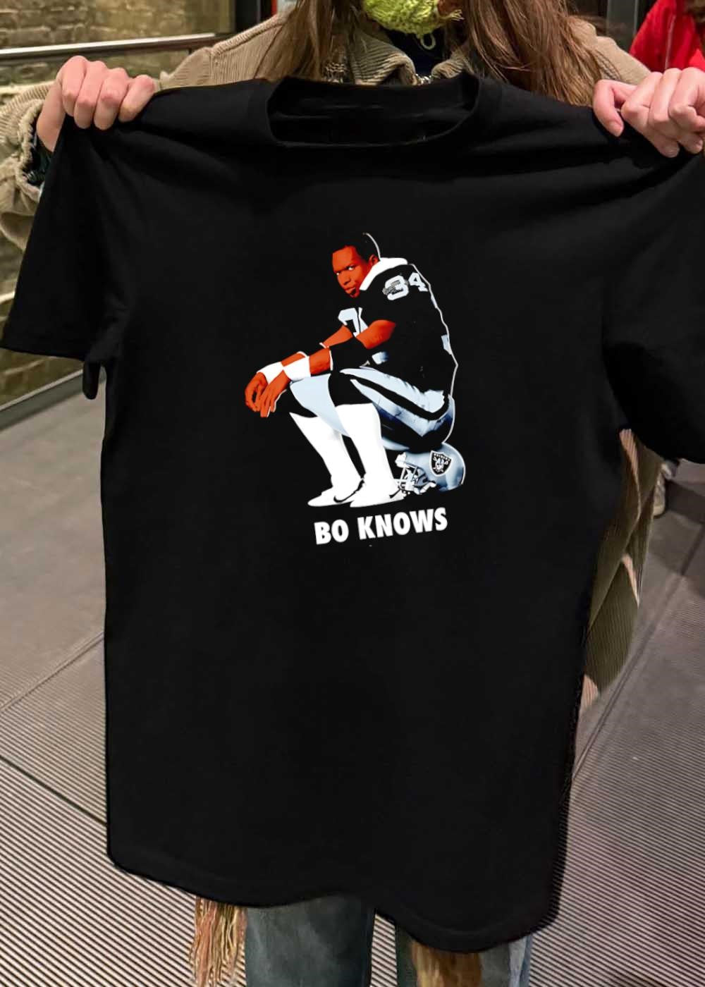 Bo Knows Bo Jackson Sitting on Raiders Helmet shirt