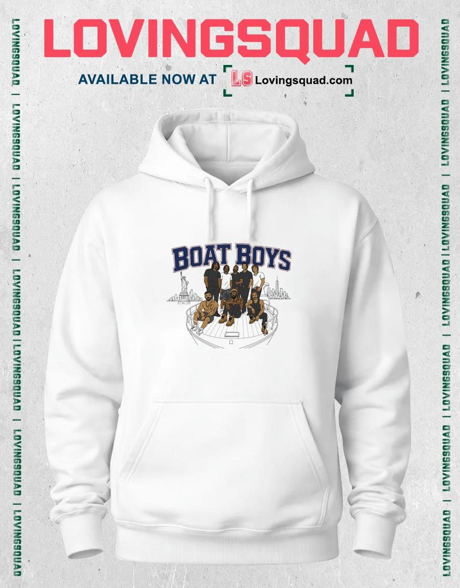 Boat Boys skyline Statue of Liberty T-Shirt
