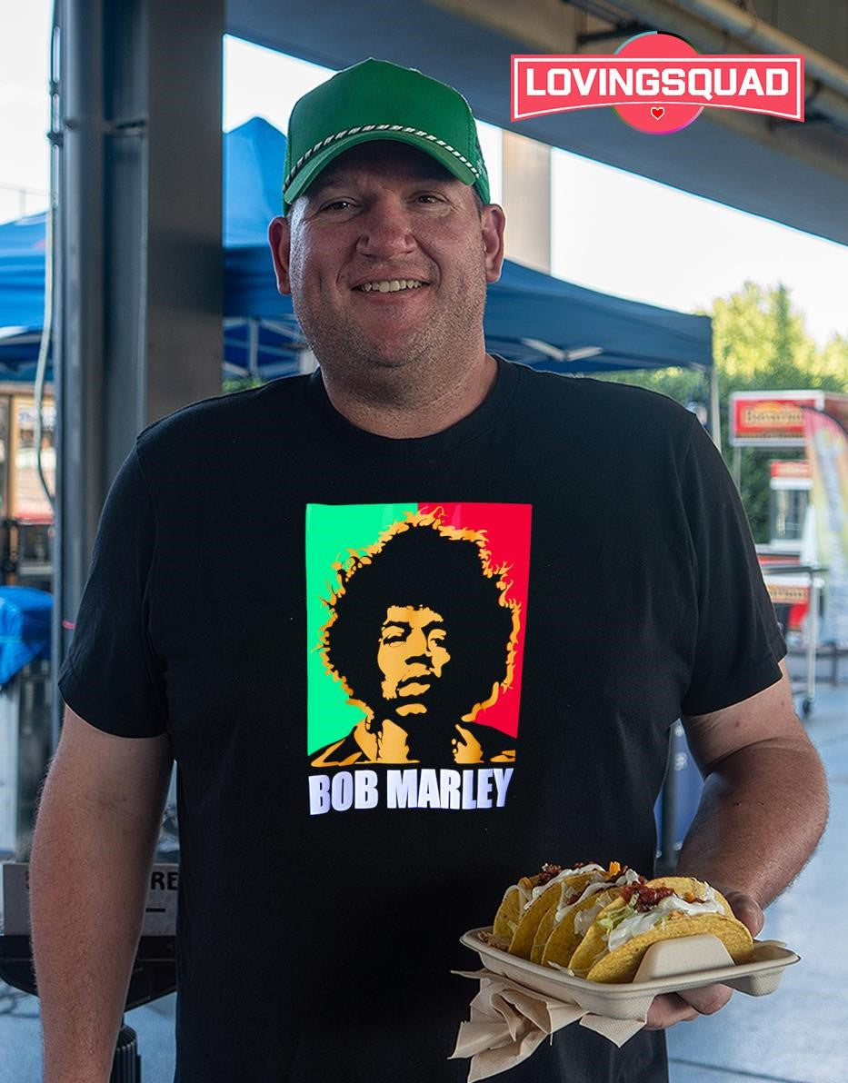 Bob Marley Rasta Colors Portrait Reggae T-shirt