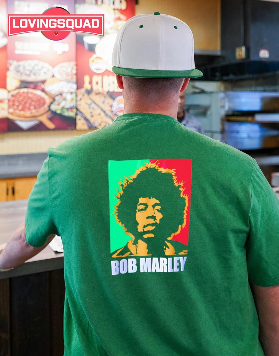 Bob Marley Rasta Colors Portrait Reggae T-shirt