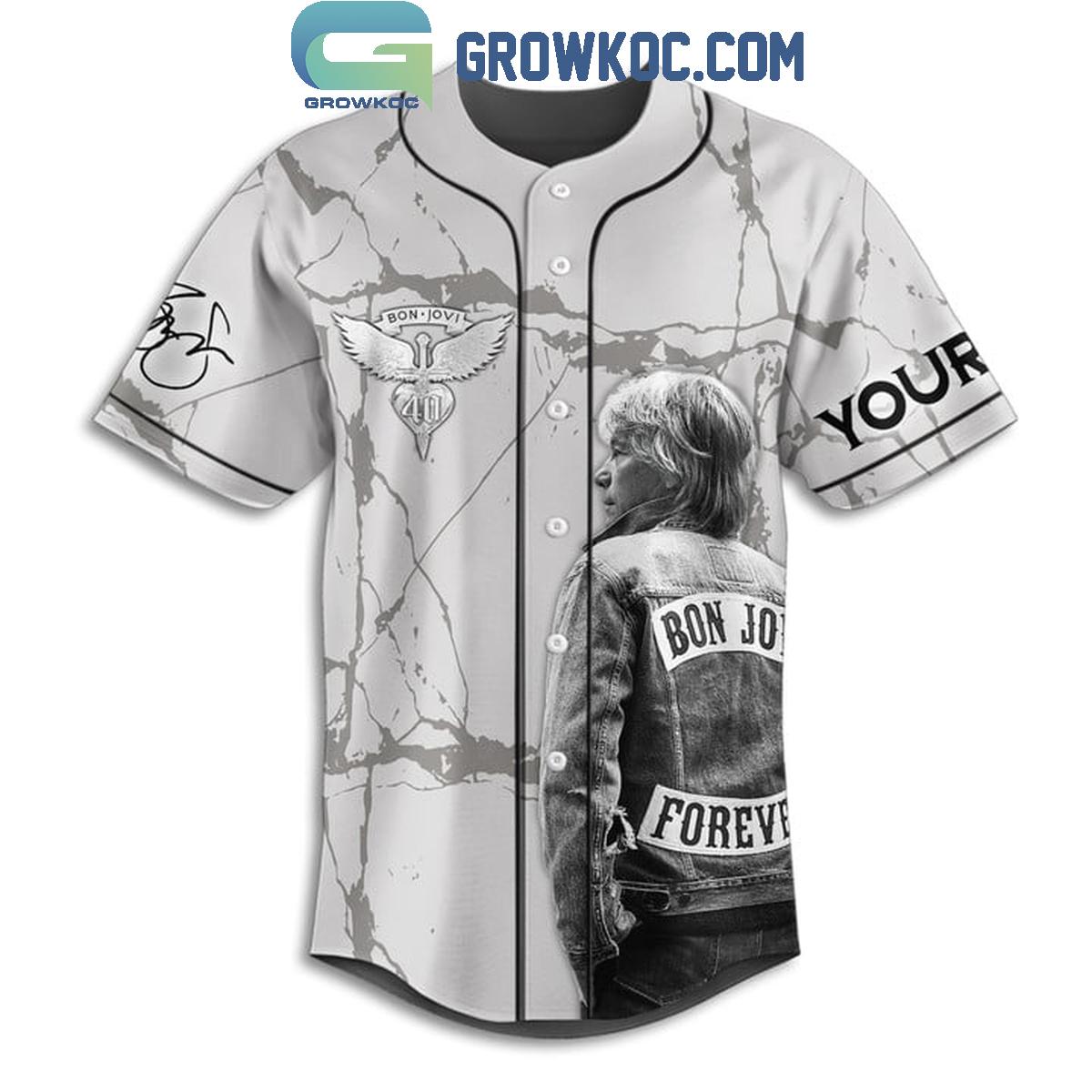 Bon Jovi Forever Experience 40th Anniversary Personalized Baseball Jersey
