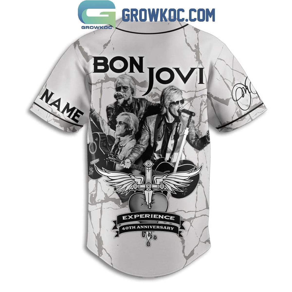 Bon Jovi Forever Experience 40th Anniversary Personalized Baseball Jersey