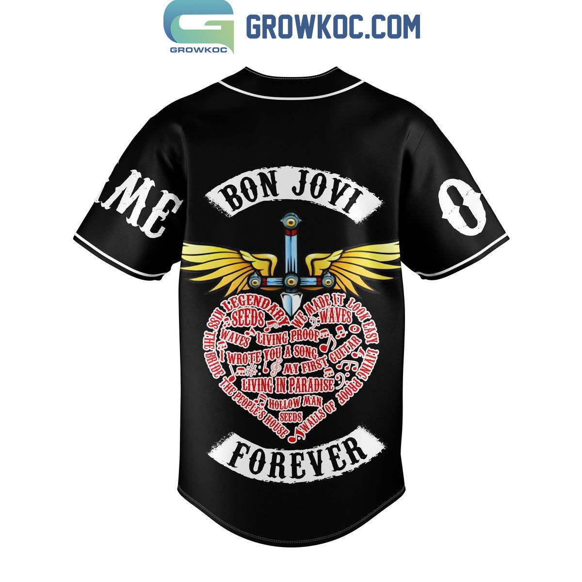 Bon Jovi Forever We Made It Look Easy Personalized Baseball Jersey