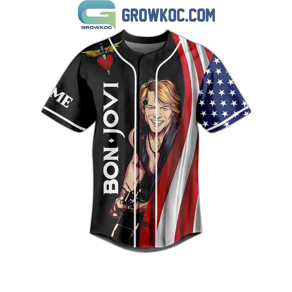 Bon Jovi I’m Halfway There Personalized Baseball Jersey