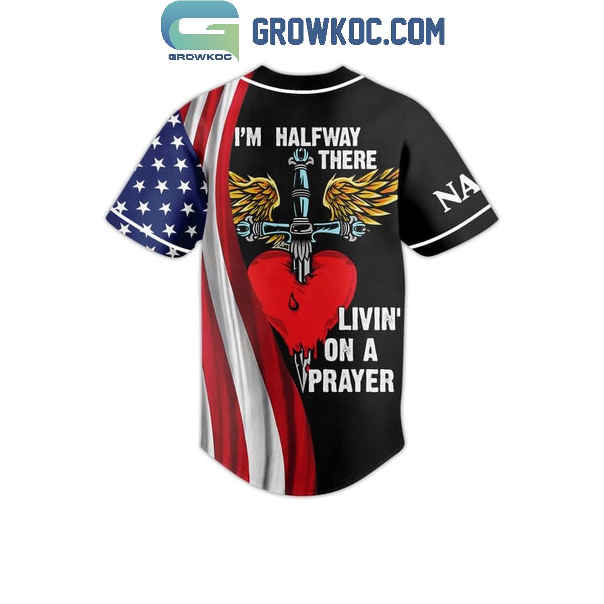 Bon Jovi I’m Halfway There Personalized Baseball Jersey