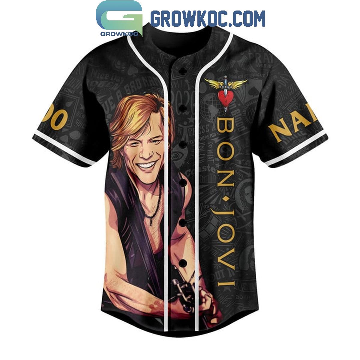 Bon Jovi Livin’ On The Prayer New Jersey Personalized Baseball Jersey