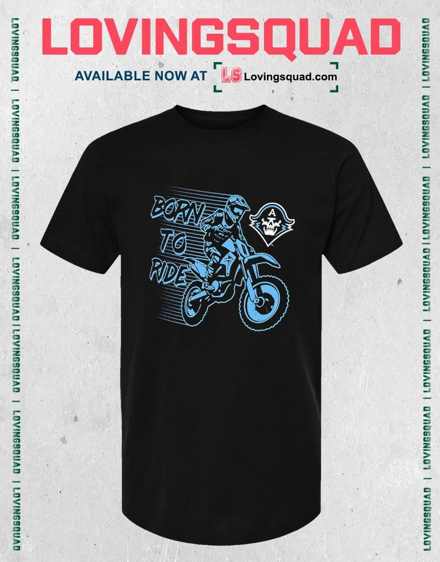 Born to Ride Motocross with Skull Logo dirt bike T-shirt