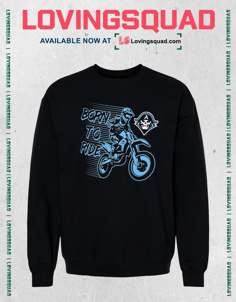 Born to Ride Motocross with Skull Logo dirt bike T-shirt