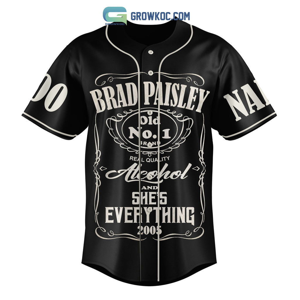 Brad Paisley She’s Everything I Ever Wanted And Everything I Need Personalized Baseball Jersey