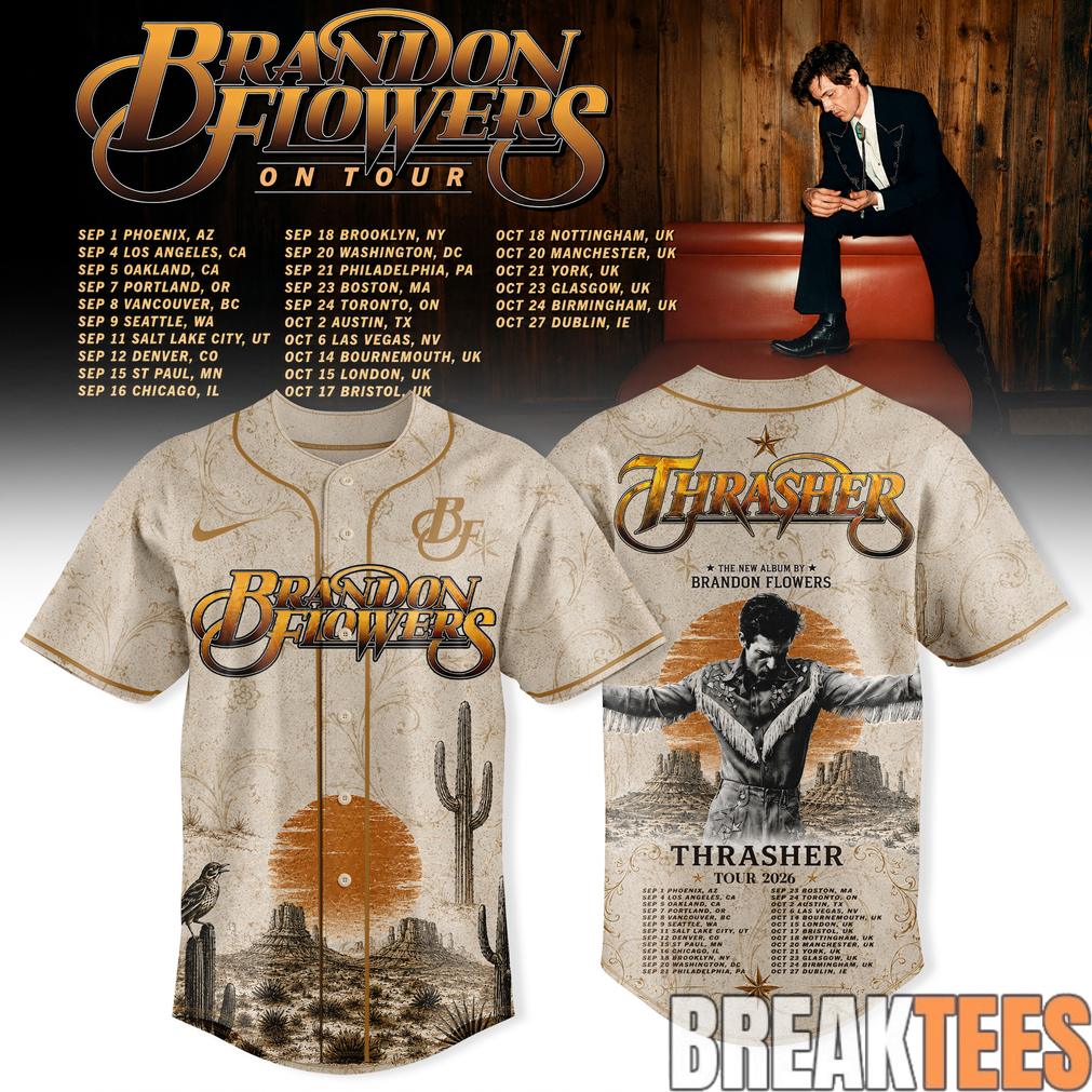 Brandon Flowers On Tour 26 Baseball Jersey