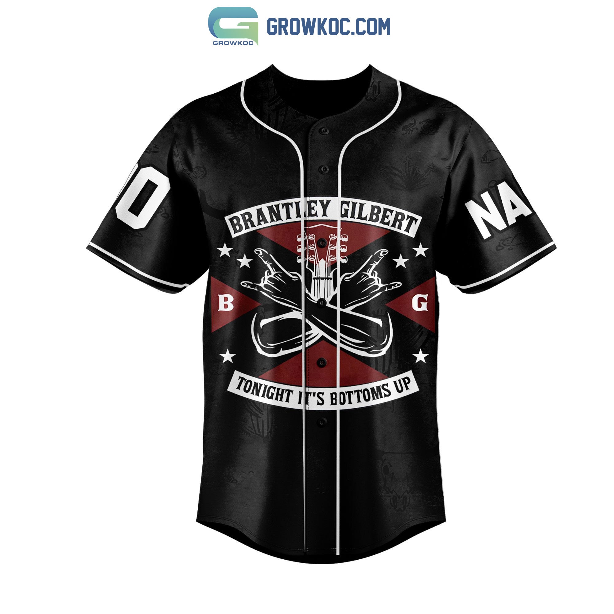 Brantley Gilbert Tonight It’s Bottoms Up Personalized Baseball Jersey