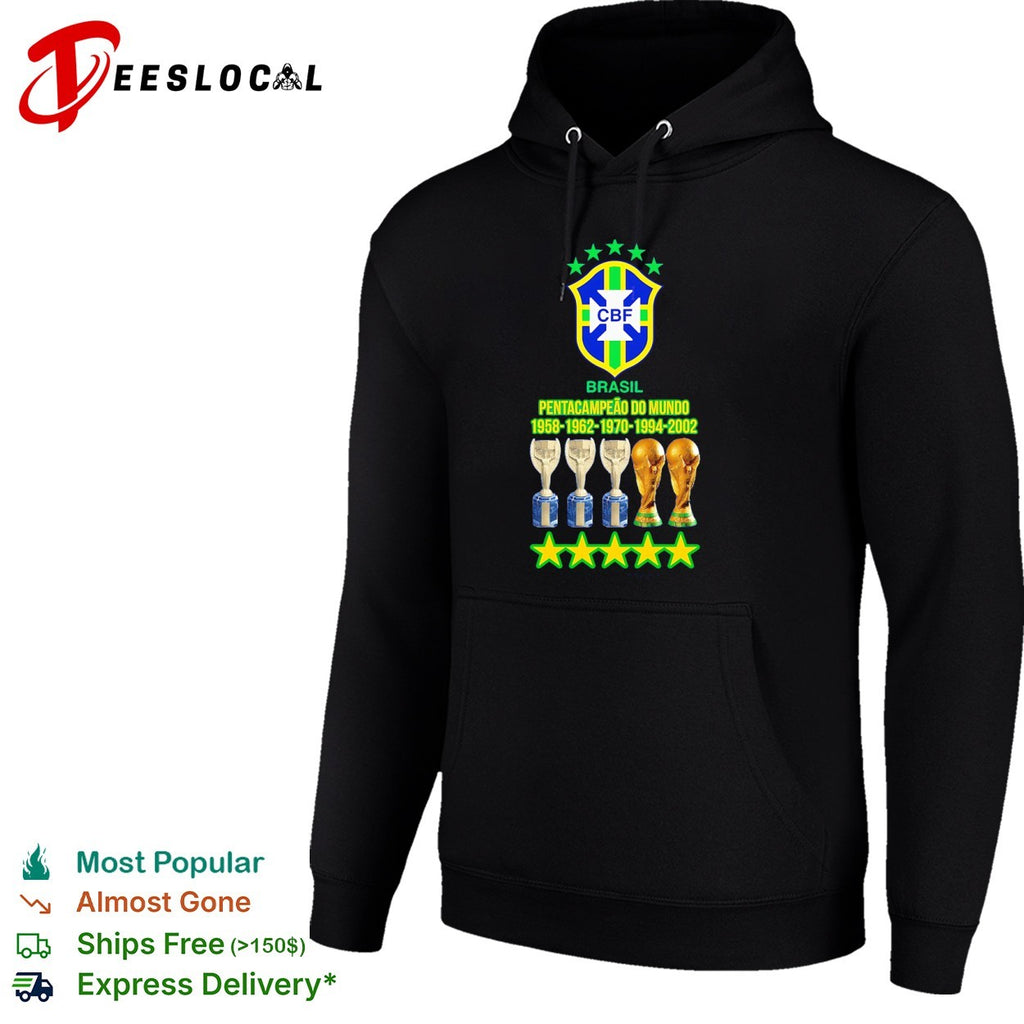 Brasil Pentacampeao do Mundo 1958 1962 1970 1994 2002 CBF World Cup team Brazil shirt