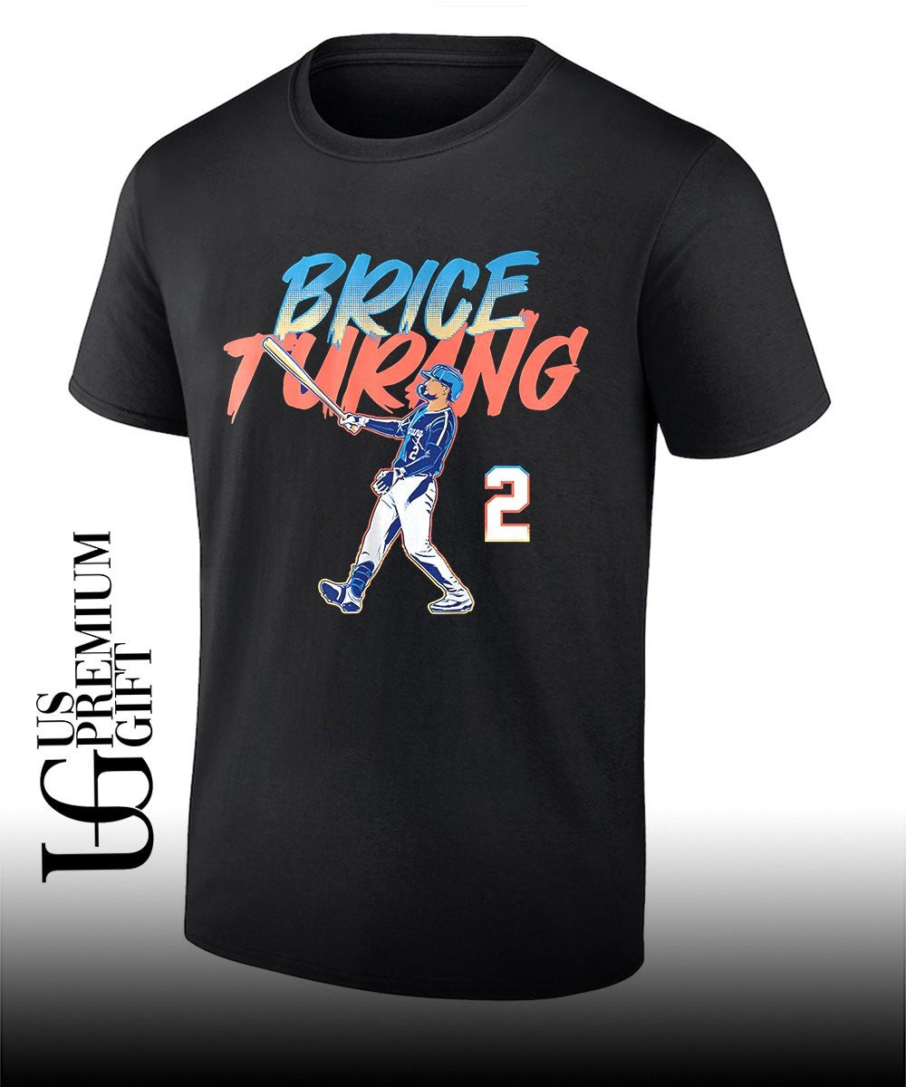 Brice Turang 2 player Milwaukee Brewers baseball Slugger Swing shirt
