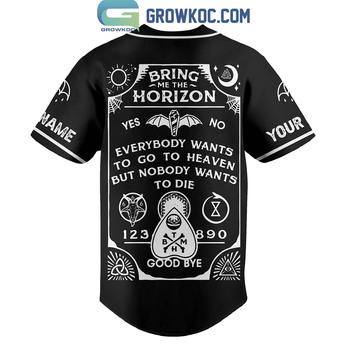 Bring Me The Horizon Everybody Wants To Go To Heaven Personalized Baseball Jersey