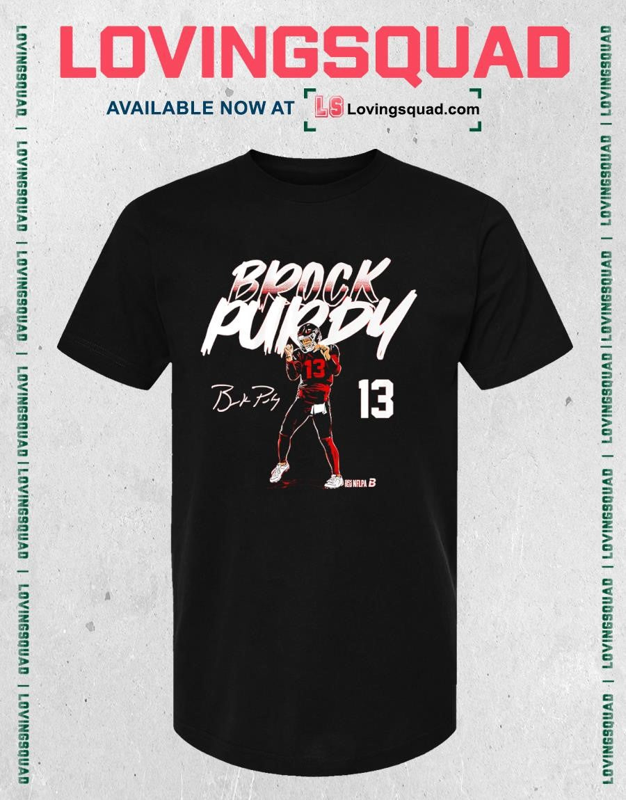 Brock Purdy Name & Number Pose Signature T-Shirt