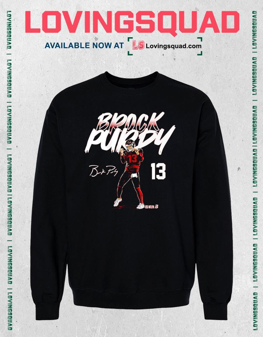 Brock Purdy Name & Number Pose Signature T-Shirt