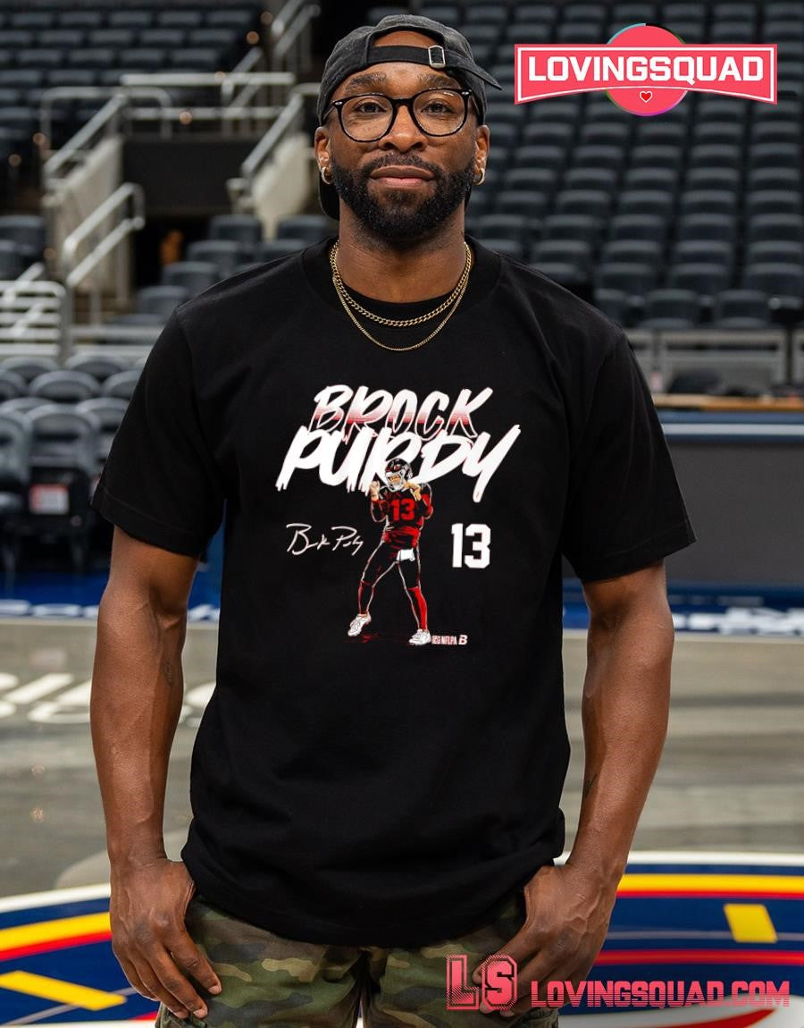 Brock Purdy Name & Number Pose Signature T-Shirt