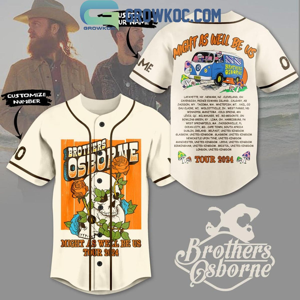 Brothers Osborne Night As Well Be Us Tour 2024 Fan Personalized Baseball Jersey