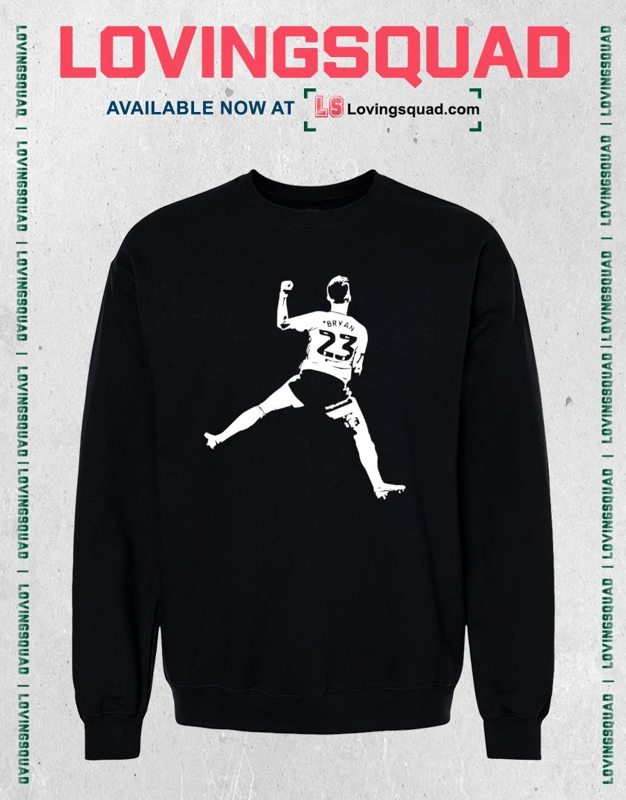 Bryan No 23 Soccer Player Silhouette football T-shirt