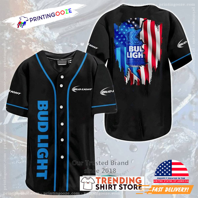 Bud Light America Flag Baseball Jersey