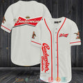Budweiser Budvar white Baseball shirt
