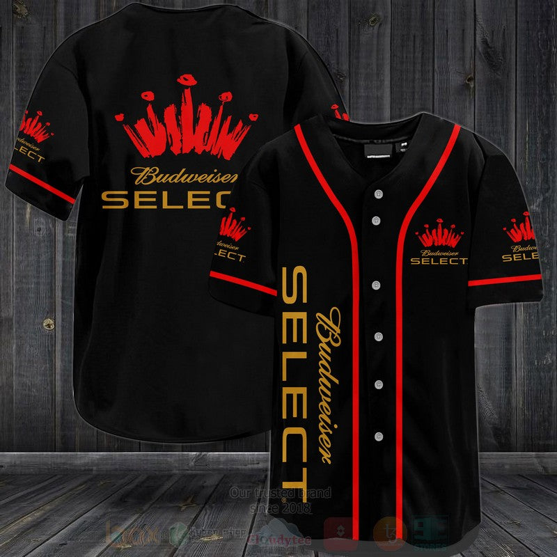FASHION Budweiser Select Baseball Jerseys Botton Shirt