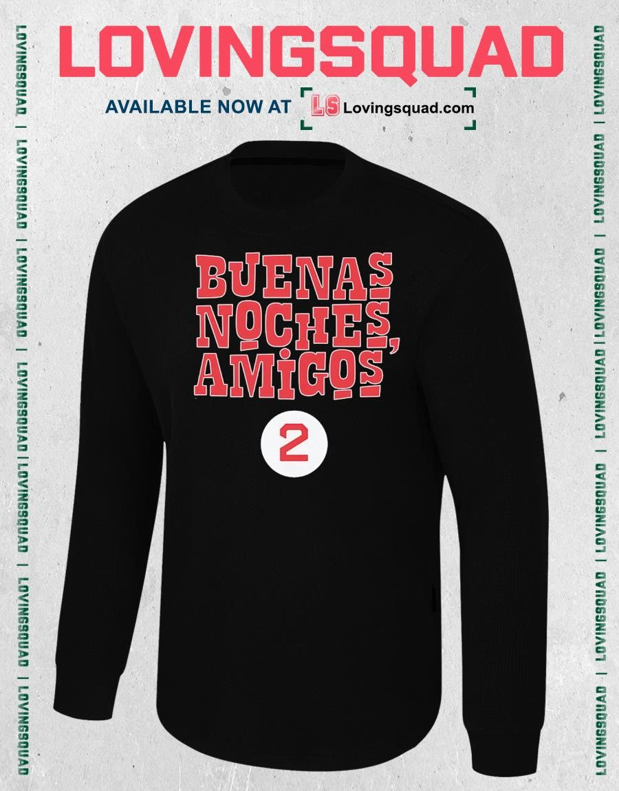 Buenas Noches Amigos Boston Red Sox Luis Robert Jr Number 2 T-shirt