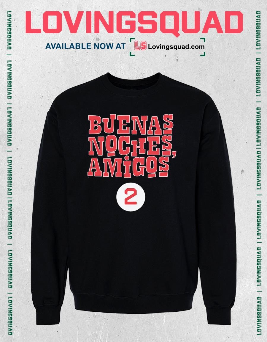Buenas Noches Amigos Boston Red Sox Luis Robert Jr Number 2 T-shirt