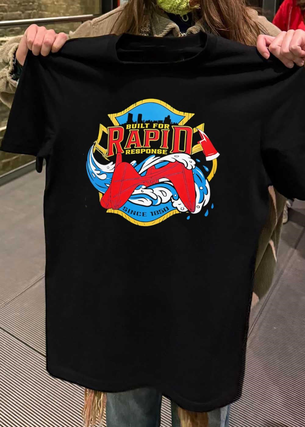 Built for Rapid Response Since 1850 Firefighter Water Rescue T-Shirt