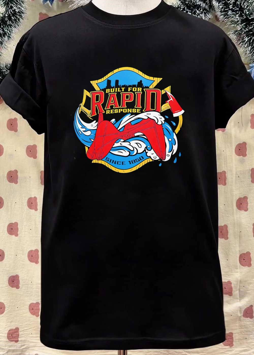 Built for Rapid Response Since 1850 Firefighter Water Rescue T-Shirt