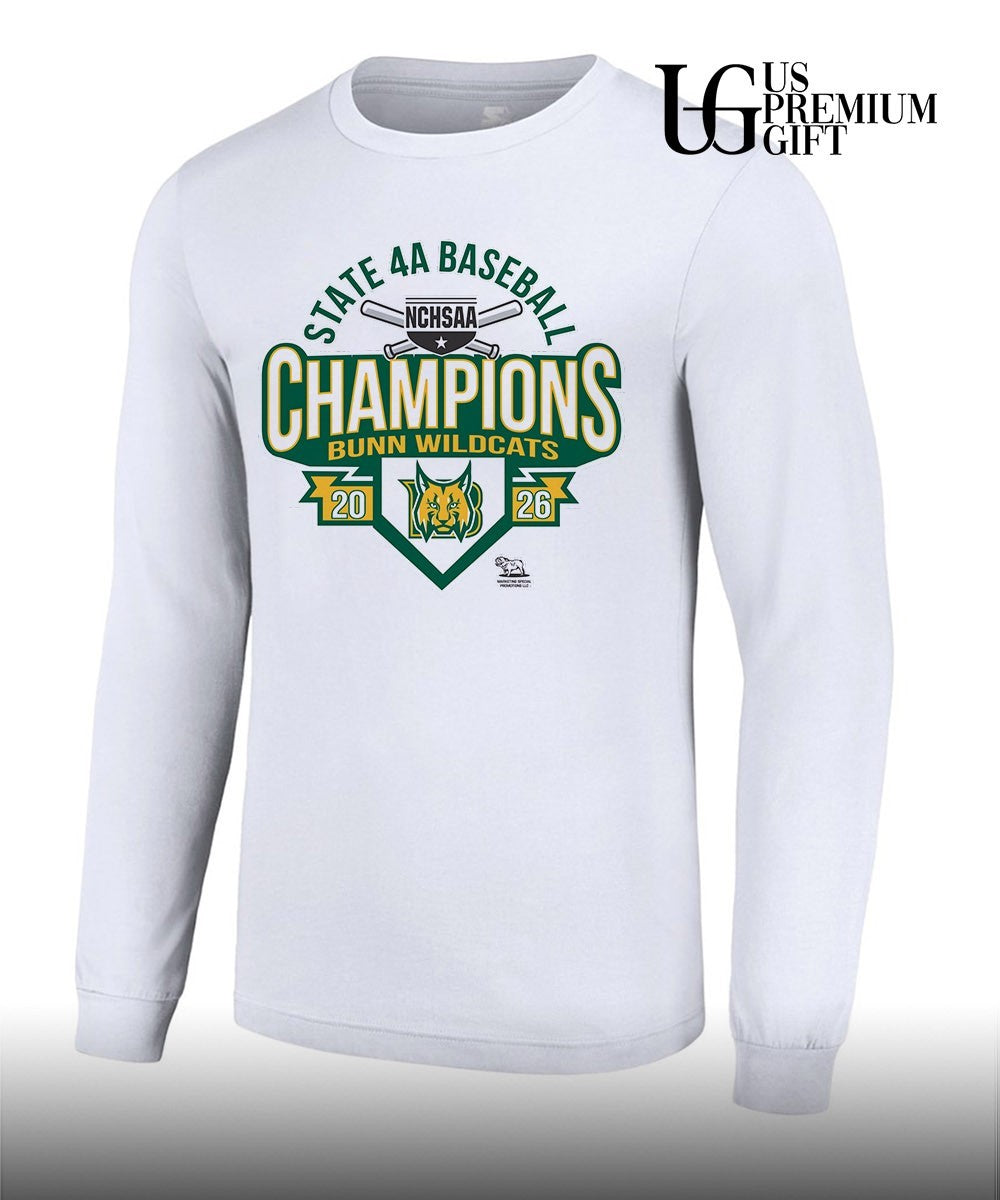 Bunn Wildcats NCHSAA 4A Baseball State Champions 2026 shirt