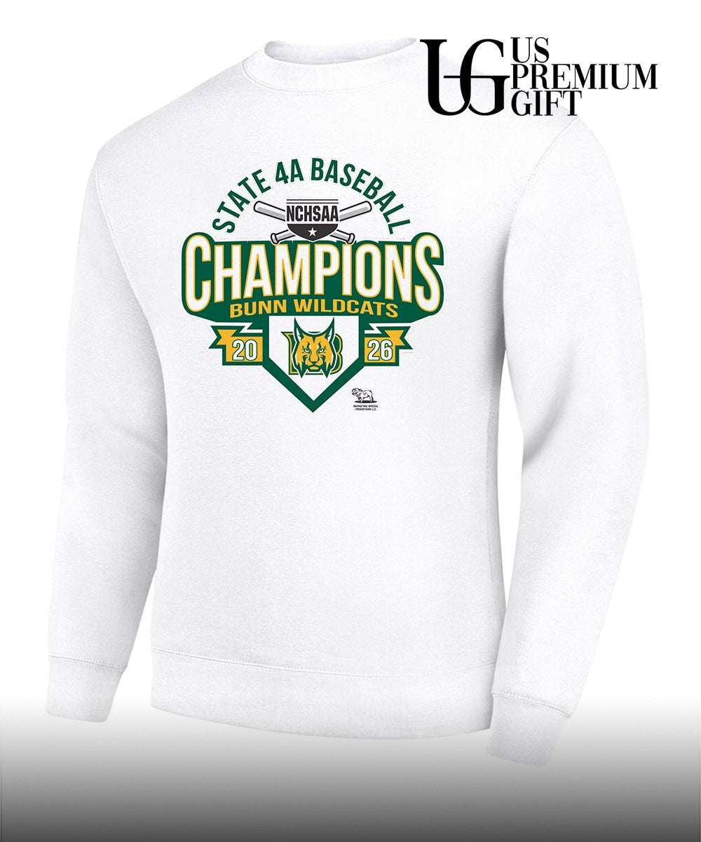 Bunn Wildcats NCHSAA 4A Baseball State Champions 2026 shirt